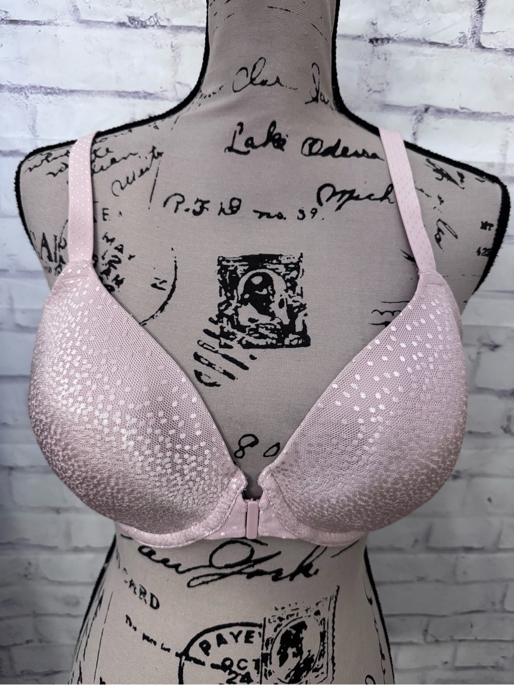 Wacoal Bra 36D Back Appeal Front Close T Shirt Rose Dust Underwire 853403